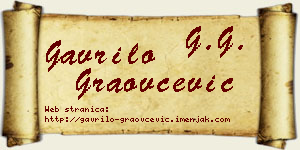 Gavrilo Graovčević vizit kartica